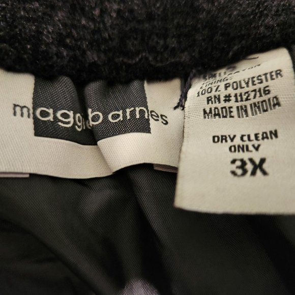 Maggie Barnes full length 'wool effect' skirt in black size 3X - Picture 3 of 3